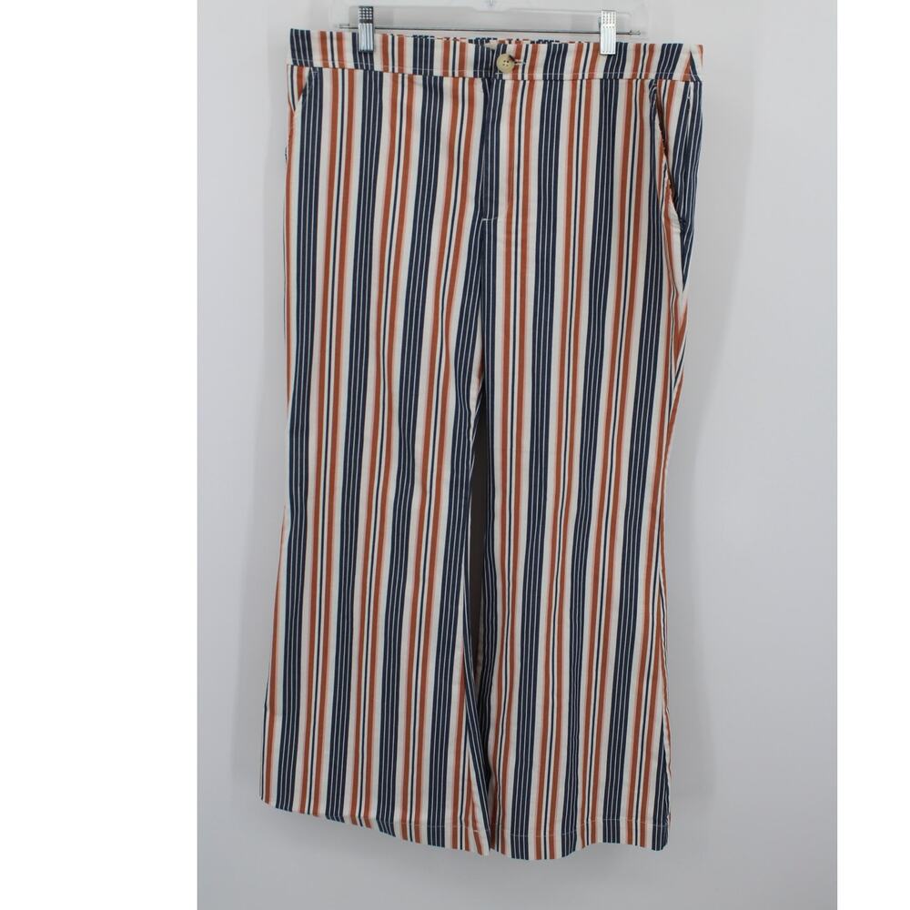 Anthropologie Striped Flare Pants Women's Size 14 - Picture 2 of 7